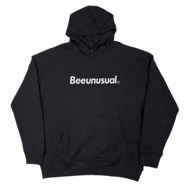 BEE UNUSUAL CORE EXTRA HEAVY HOODIE BLACK