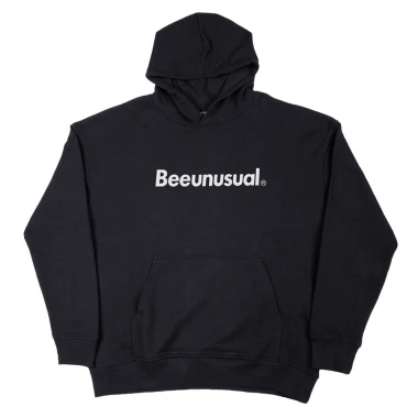 BEE UNUSUAL CORE EXTRA HEAVY HOODIE BLACK