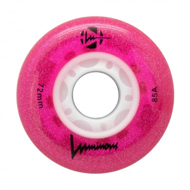 Luminous 72mm/85A Led Wheels - Glitter Pink (4pc.)