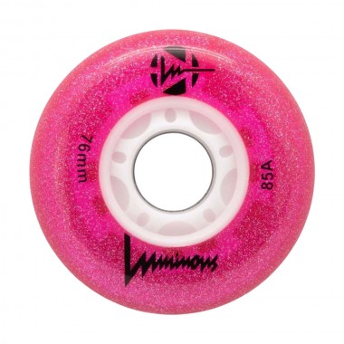 Luminous 76mm/85A Led Wheels - Glitter Pink (4pc.)