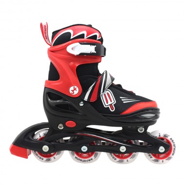 3K ADJUSTABLE K INLINE-ROLLER-ICE SKATES 3 IN 1 RED
