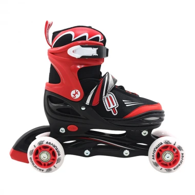 3K ADJUSTABLE K INLINE-ROLLER-ICE SKATES 3 IN 1 RED