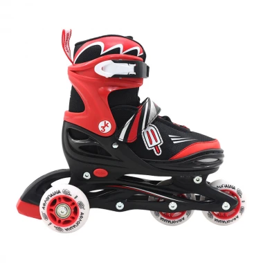 3K ADJUSTABLE K INLINE-ROLLER-ICE SKATES 3 IN 1 RED