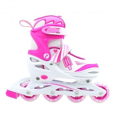 ATHLOPAIDIA Adjustable Kids Inline/Roller Skates/Ice Skates 3 in 1, for Girls