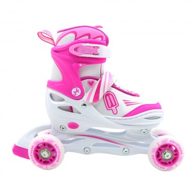 ΑΘΛΟΠΑΙΔΙΑ Αυξομειούμενα Inline/Roller Skates/Παγοπέδιλα, 3 σε 1, για Κορίτσια