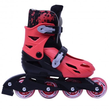 3K Adjustable Inline Skates - Red