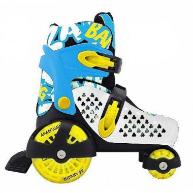 ATHLOPAIDIA ADJUSTABLE QUAD BOYS ROLLER SKATES BLUE