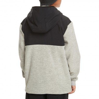QUIKSILVER TAPED OFF K ZIP HOODIE LIGHT GREY HEATHER