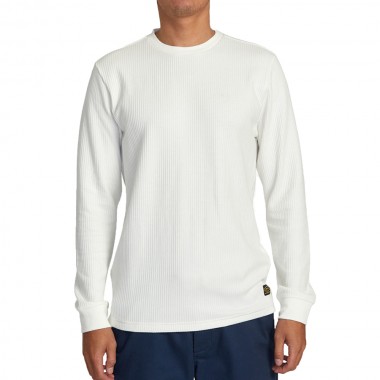 RVCA DAY SHIFT THERMAL LS TOP OFF WHITE