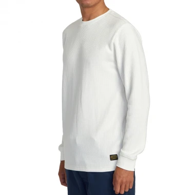 RVCA DAY SHIFT THERMAL LS TOP OFF WHITE