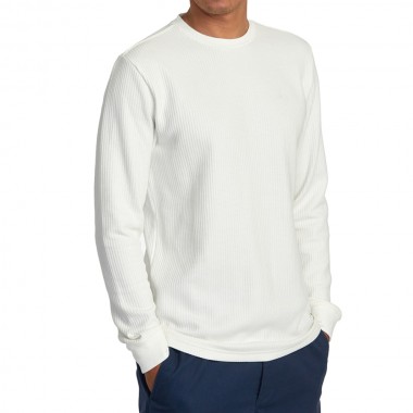 RVCA DAY SHIFT THERMAL LS TOP OFF WHITE