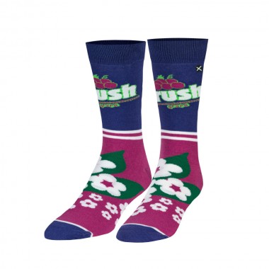 ODD SOX CRUSH GRAPE HALF STRIPE CREW SOCKS