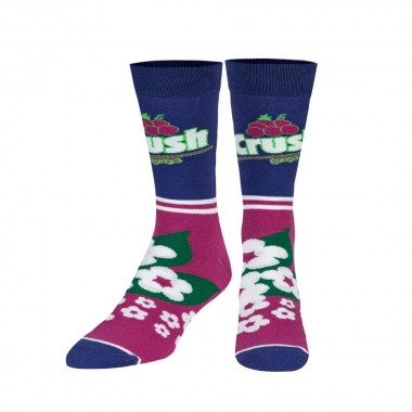 ODD SOX CRUSH GRAPE HALF STRIPE CREW SOCKS