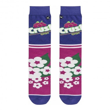 ODD SOX CRUSH GRAPE HALF STRIPE CREW SOCKS