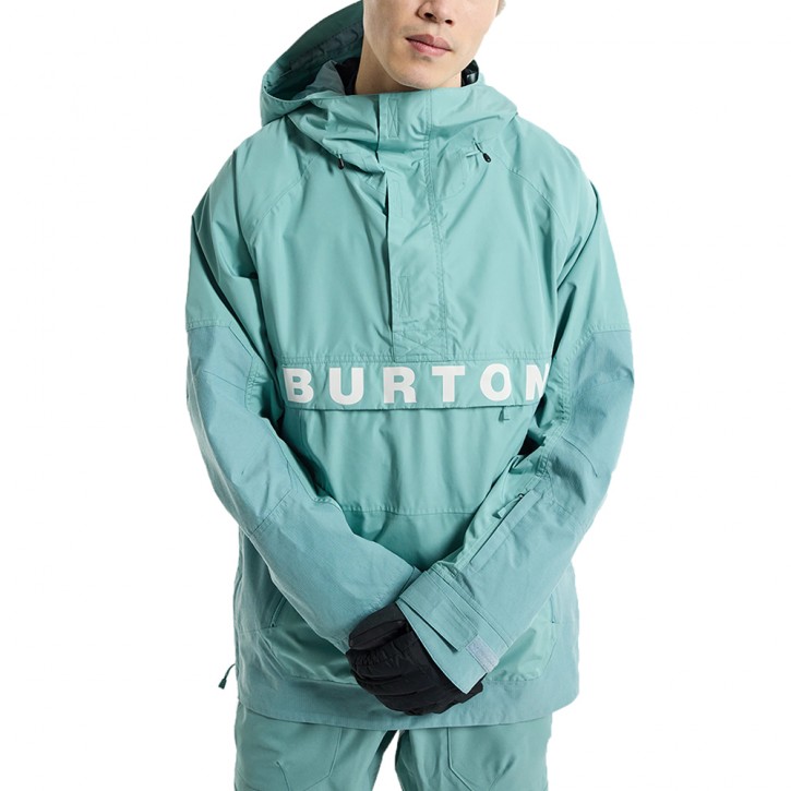BURTON FROSTNER 2L SNOW ANORAK JACKET ROCK LICHEN