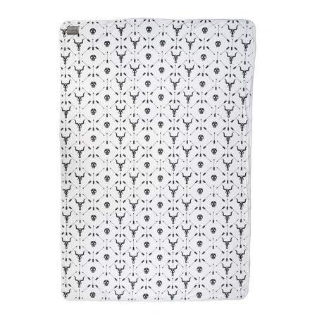 BEE UNUSUAL NO PLACE LIKE HOME BLANKET WHITE/GRAPHITE 152X230