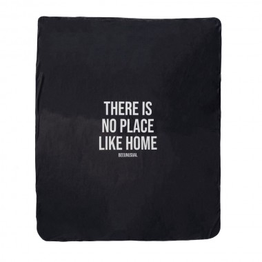 BEE UNUSUAL NO PLACE LIKE HOME THROW BLANKET WHT/GRAPH 127X152
