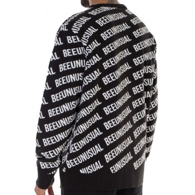 BEE UNUSUAL KNIT CREW BLACK/WHITE