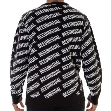 BEE UNUSUAL KNIT CREW BLACK/WHITE