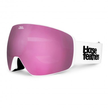 HORSEFEATHERS SCOUT SNOW GOGGLES WHITE/MIRROR PINK