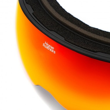HORSEFEATHERS SCOUT SNOW GOGGLES BLACK/MIRROR RED