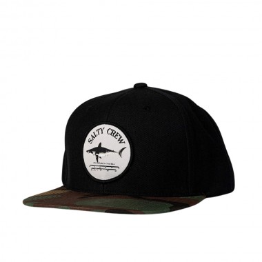 SALTY CREW BRUCE 6 PANEL CAP BLACK CAMO