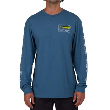 SALTY CREW GOLDEN MAHI PREMIUM L/S TEE SLATE
