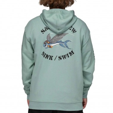 SALTY CREW KAMIKAZE ZIP HOODIE MACKEREL