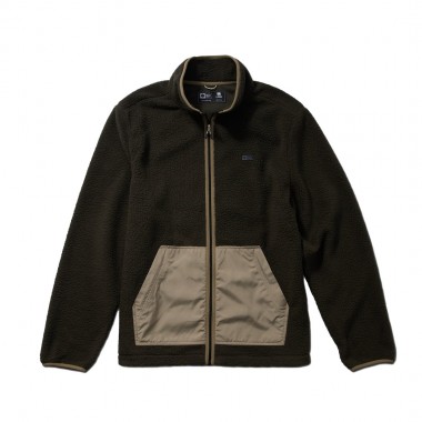SALTY CREW SWELLTER HIGH PILE SHERPA ZIP COAL