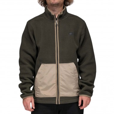 SALTY CREW SWELLTER HIGH PILE SHERPA ZIP COAL