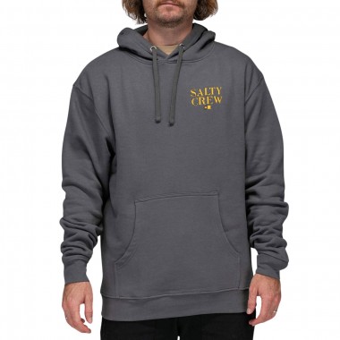SALTY CREW FISH ON HOODIE CHARCOAL