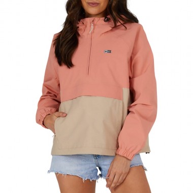 SALTY CREW MAINSAIL W ANORAK JACKET TERRACOTTA/SAND DUNE