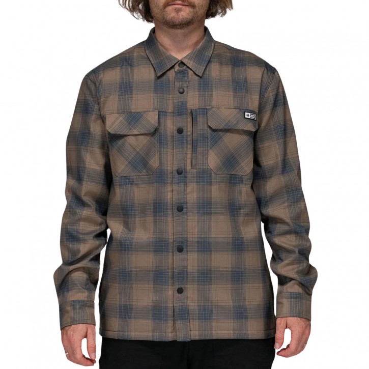 SALTY CREW FATHOM LS TECH SHACKET PEWTER