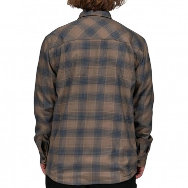 SALTY CREW FATHOM LS TECH SHACKET PEWTER
