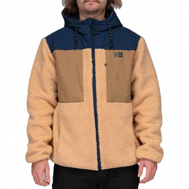 SALTY CREW KODIAK HIGH PILE SHERPA JACKET NATURAL
