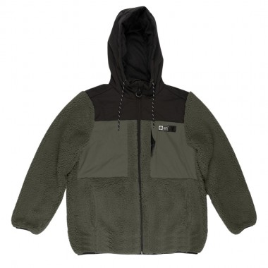 SALTY CREW KODIAK HIGH PILE SHERPA JACKET OLIVE