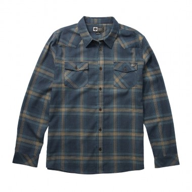 SALTY CREW RANCHERO FLANNEL SHIRT NAVY