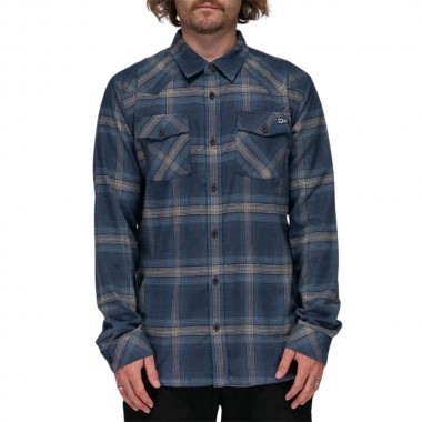 SALTY CREW RANCHERO FLANNEL SHIRT NAVY
