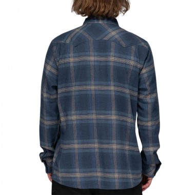 SALTY CREW RANCHERO FLANNEL SHIRT NAVY