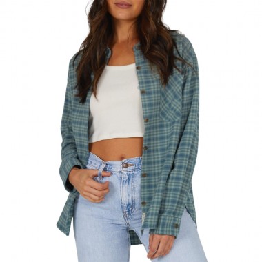SALTY CREW SHORE BREAK W FLANNEL SHIRT SAGE
