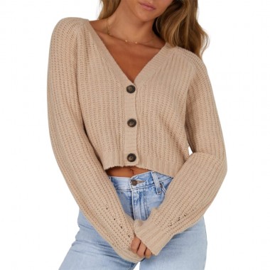 SALTY CREW LIGHTHOUSE W CARDIGAN OATMEAL