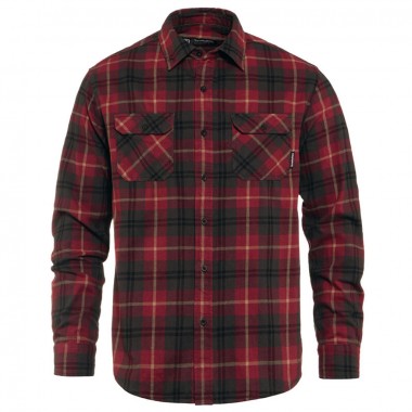 HORSEFEATHERS DOUGH L/S SHIRT REDWOOD
