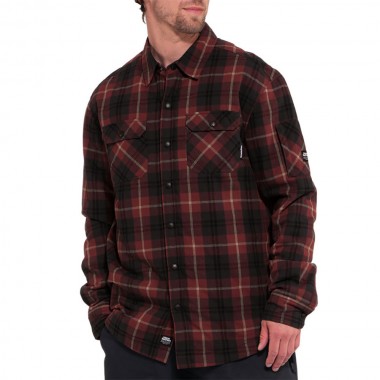 HORSEFEATHERS DOUGH L/S SHIRT REDWOOD
