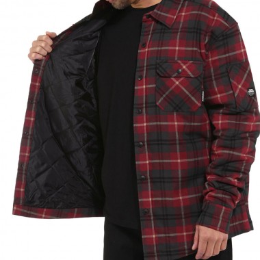 HORSEFEATHERS DOUGH L/S SHIRT REDWOOD