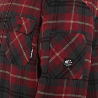 HORSEFEATHERS DOUGH L/S SHIRT REDWOOD