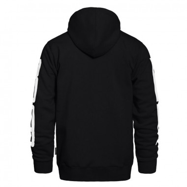 HORSEFEATHERS TALL TYPO ZIP HOODIE BLACK
