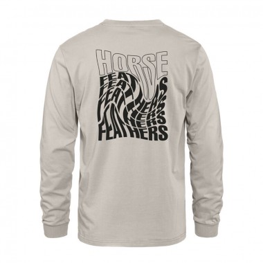 HORSEFEATHERS DISTORT LS T-SHIRT CEMENT
