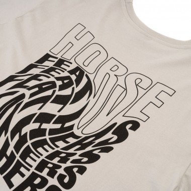 HORSEFEATHERS DISTORT LS T-SHIRT CEMENT