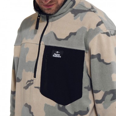HORSEFEATHERS DARKO PULLOVER FLEECE DESERT CAMO