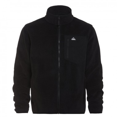 HORSEFEATHERS DARKO ZIP FLEECE BLACK